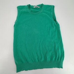 Jil Sander Green Sleeveless Sweater Vest
